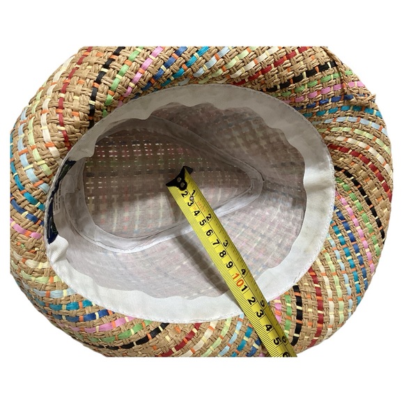 Panama Jack Paper Braid Hat Colorful Unisex Fedora Hat One Size - Picture 10 of 16